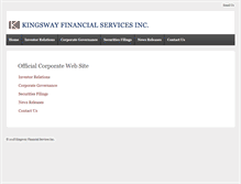 Tablet Screenshot of kingsway-financial.com